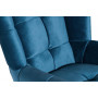 Синее кресло вращающееся велюр 90*87*100см ZW-868 BLU SS