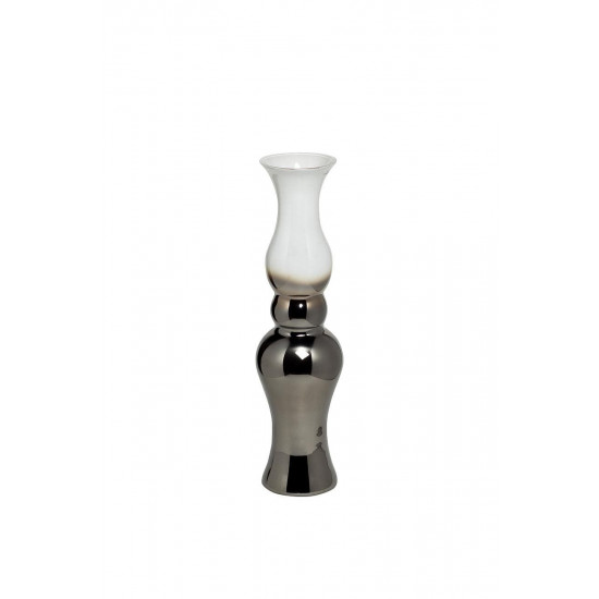 Стеклянная ваза дымчато-белая d11, 5 h50 35BB-00850WS