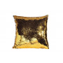 Декоративная квадратная подушка с пайетками золотая/серебряная 45*45см 28ML-P00115