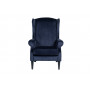 Велюровое кресло на деревянных ножках темно-синее 82*87*112см PJS26601-PJ633