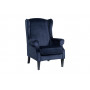 Велюровое кресло на деревянных ножках темно-синее 82*87*112см PJS26601-PJ633