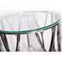 13RXET3103-SILVER Стол журнальный стекло прозр./серебро d50*55см