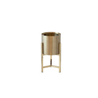 Кашпо напольное металлическое на подставке золото d25*50cм 13RXFP3105M-GOLD