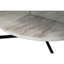 Чёрный квадратный журнальный столик с мрамором и тёмным стеклом на металлическом каркасе 90*90*40см 57EL-CT181C