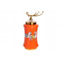 Керамическая ваза с крышкой оранжевая принт Лошади 21*48см 55RD2823L