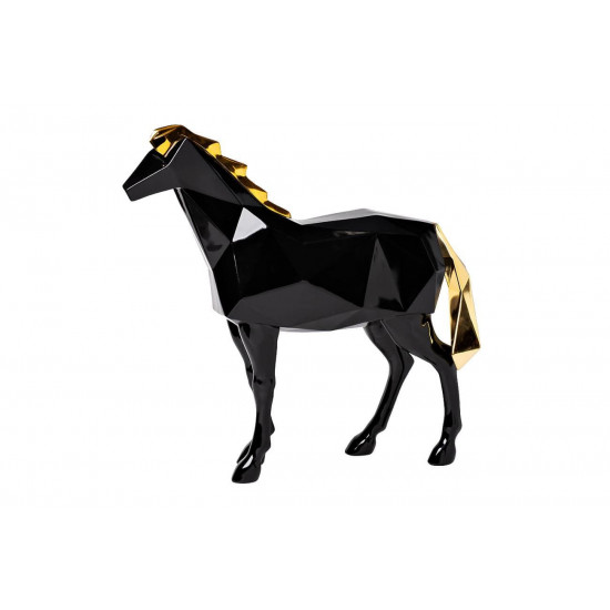 Статуэтка Лошадь черная с золотом 50*58*23 D5080