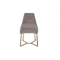 Велюровый стул с металлическими ножками серый 55*62*94см 30C-1185 GRE
