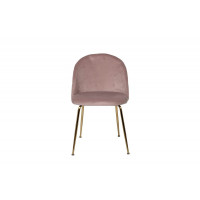 Велюровый стул на металлических ножках пепельно-розовый  50*53*77см 30C-301-1G LPI