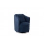 Кресло вращающееся мягкое, велюр темно-синий  73*72*82см 48MY-2573 DBL