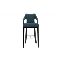 Барный стул велюр сине-зеленый 52*54*102см 48MY-4126-B BLU