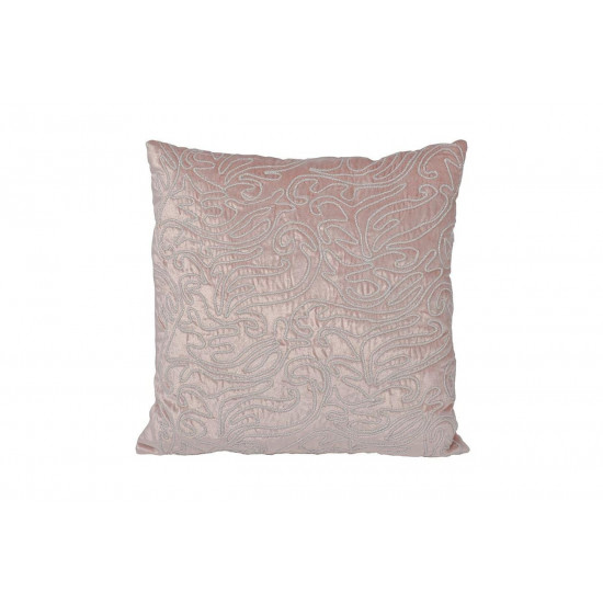 Декоративная подушка с ажурным декором светло-розовая 45*45см 70SW-16852