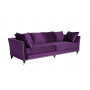 Велюровый трёхместный диван Sorrento Фиолетовый 250*101*90см Ром98