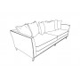 Велюровый трёхместный диван Sorrento Фиолетовый 250*101*90см Ром98