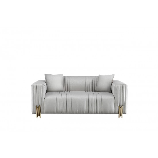 Двухместный диван на золотых ножках Бежевый 96*191*78см ZW-93002 BG