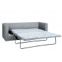 Велюровый трехместный раскладной диван Paolo Серый 232*91*74см, 2 подушки Bel40