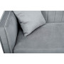 Велюровый трехместный раскладной диван Paolo Серый 232*91*74см, 2 подушки Bel40