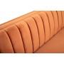 Велюровый трехместный раскладной диван Paolo Терракот  232*91*74см, 2 подушки Bel39