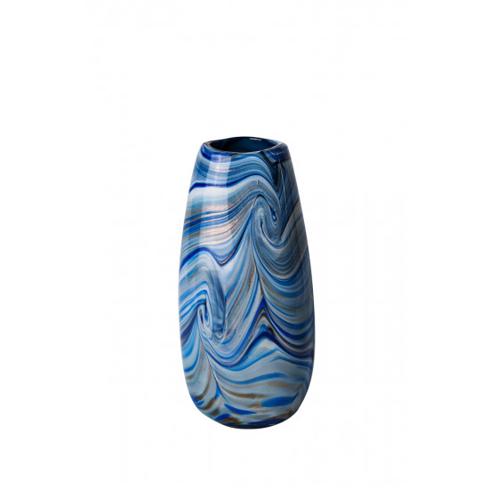 Стеклянная ваза синяя d13, 5*30см HJ1917-30-V88