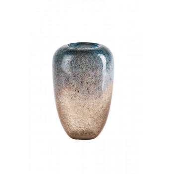Стеклянная ваза бежевая d16*22см HJ666-22-X1