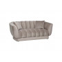 Велюровый двухместный диван Fabio Бежево-серый 182*95*72см, 2 подушки Bel03