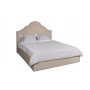 Двуспальная бежевая кровать без подъемного механизма велюр Charlotte 178*218*141см Bel01