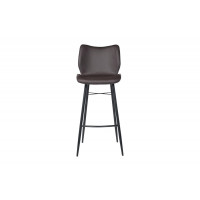 Барный стул из экокожи на металлических ножках темно-коричневый  56*42*102см 30C-TDC-104 BRN