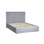Двуспальная кровать с подъемным механизмом велюр Andrea Серо-голубая 172*215*110см Vel12