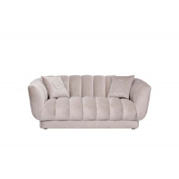 Велюровый двухместный диван Fabio Бежево-серый 182*95*72см,2 подушки Gen105 
