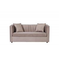 Велюровый двухместный раскладной диван Paolo Бежевый 182*90*78см,2 подушки Bel16 