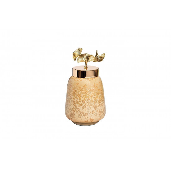 Керамическая ваза с крышкой Гинкго d16*30см 55RD4045S