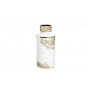 Керамическая ваза белая, серый декор с золотом d14*32см 55RV3968M
