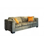 Велюровый трёхместный раскладной диван Ralph Серо-зелёный 232*103*90см Cru10