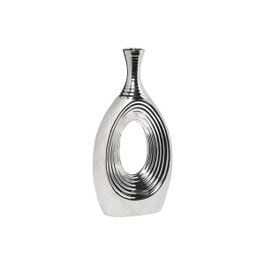 Ваза серебристая 19*8*39см 18H2408-19