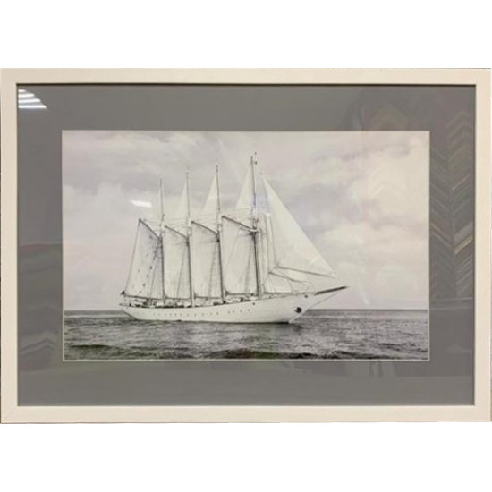 Постер "Корабли и яхты-3" в белом багете 89VOR-SEA3