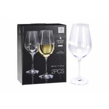 SR4000080 Бокал д/белого вина 520мл с полосками набор 2 шт