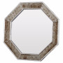 Зеркало восьмиугольное в серебряной раме Antique Silver