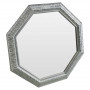 Зеркало восьмиугольное в серебряной раме Sparkle Silver