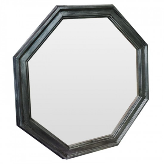 Зеркало восьмиугольное в чёрной раме Magnet