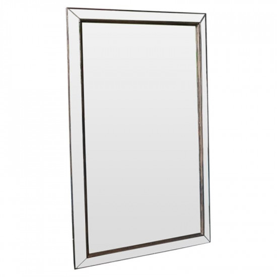 Зеркало большое напольное и настенное в полный рост в зеркальной раме Mirrored loft Состаренное серебро