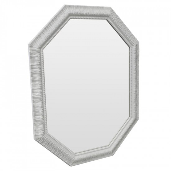 Зеркало восьмиугольное в белой раме White luxury