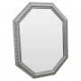 Зеркало восьмиугольное  в серебряной раме Silver Luxury