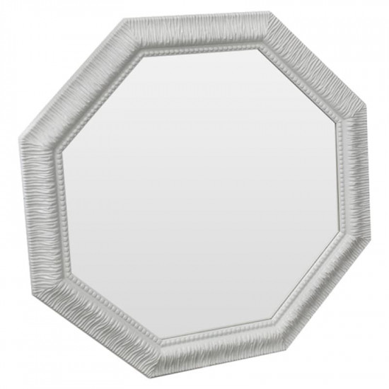 Зеркало восьмиугольное в белой раме Belladonna