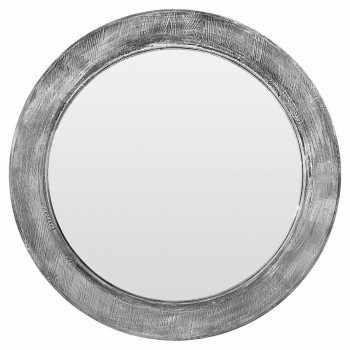 Круглое зеркало в серой раме Window grey