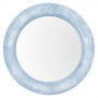 Круглое зеркало в голубой раме Round window