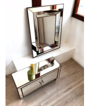 Зеркало в зеркальной раме Poissy Состаренное золото