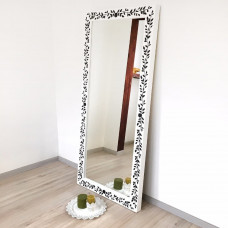 Зеркало большое напольное и настенное в полный рост в чёрно-белой раме Black white