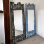 Зеркало большое напольное и настенное в голубой раме Gianni