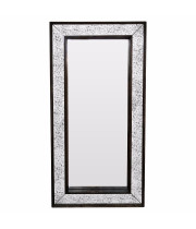 Зеркало большое напольное и настенное в полный рост в зеркальной раме Mystic Состаренное серебро