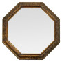 Зеркало восьмиугольное в золотой раме Dario