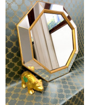 Зеркало восьмиугольное в золотой раме Espresso Gold